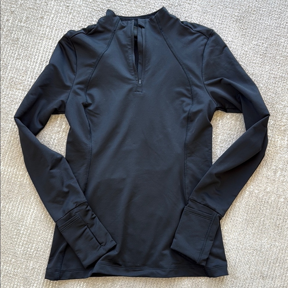 Athleta Women's Black Long Sleeve 1/4 zip Top XS